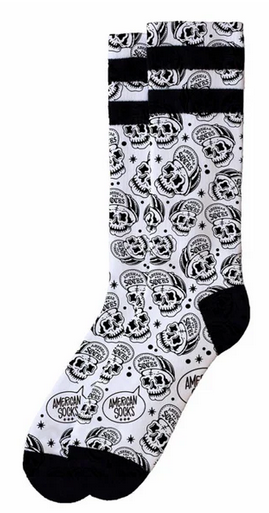 Meias American Socks Skater Skull 22 - Mid High