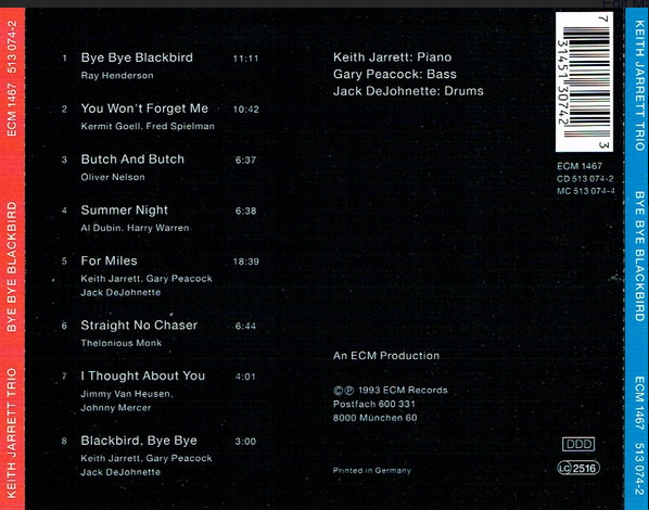 Keith Jarrett Trio – Bye Bye Blackbird