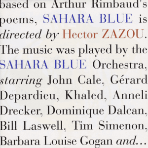 Hector Zazou – Sahara Blue