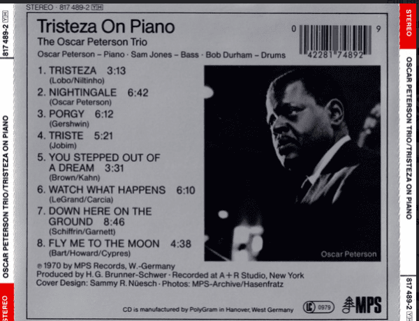 The Oscar Peterson Trio – Tristeza On Piano