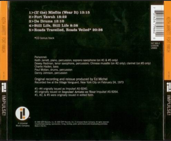 Keith Jarrett – Fort Yawuh