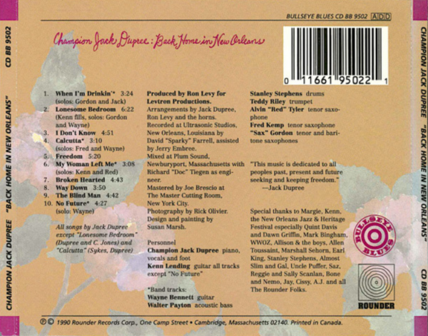 Champion Jack Dupree – Back Home In New Orleans