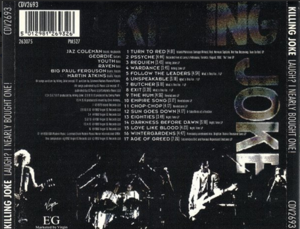 Killing Joke – Laugh? I Nearly Bought One!