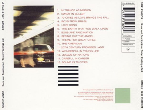Simple Minds – Sons And Fascination / Sister Feelings Call