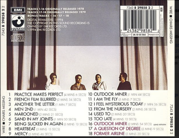 Wire ‎– Chairs Missing
