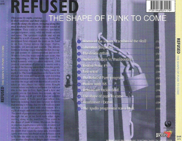 Refused ‎– The Shape Of Punk To Come (A Chimerical Bombination In 12 Bursts)