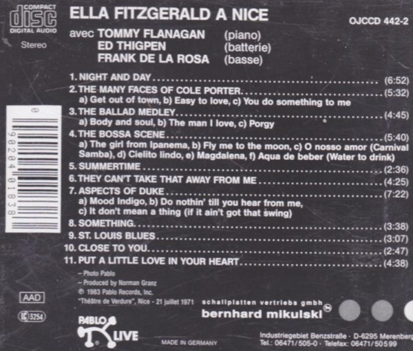 Ella Fitzgerald ‎– Ella A Nice