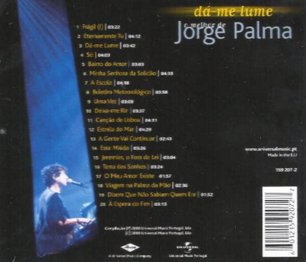 Jorge Palma ‎– Dá-Me Lume - O Melhor De Jorge Palma