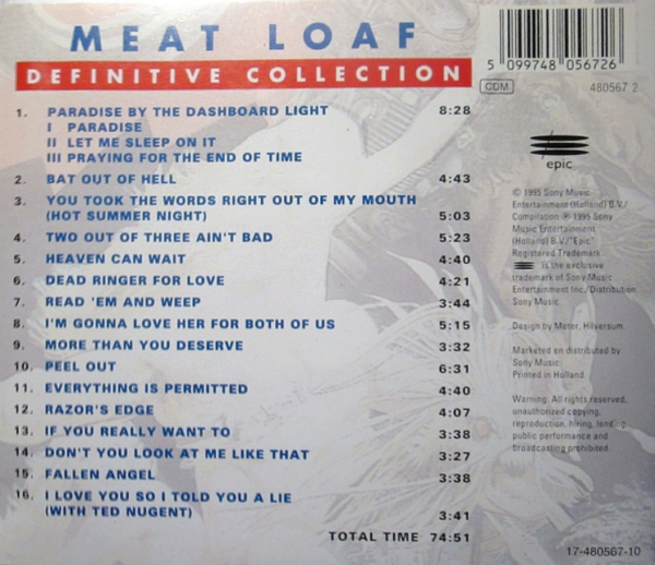 Meat Loaf – Definitive Collection